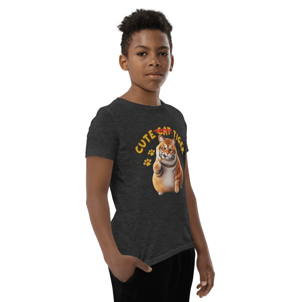 'Cute Not Cat But Tiger' Youth T-Shirt 🐱🐯😄 product image (53)