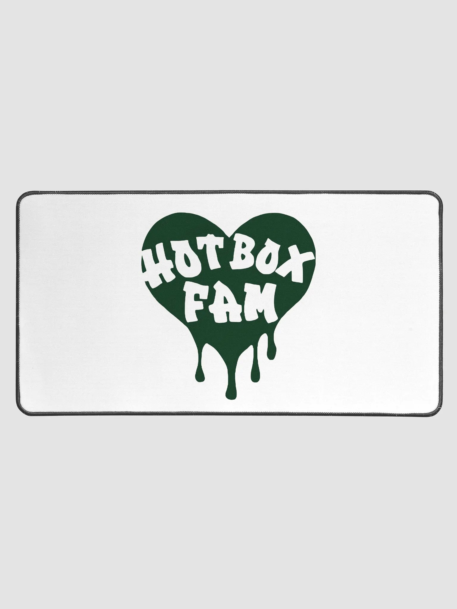 HOT BOX FAM TRANSPARENT DARK GREEN LOGO DESK MAT product image (1)