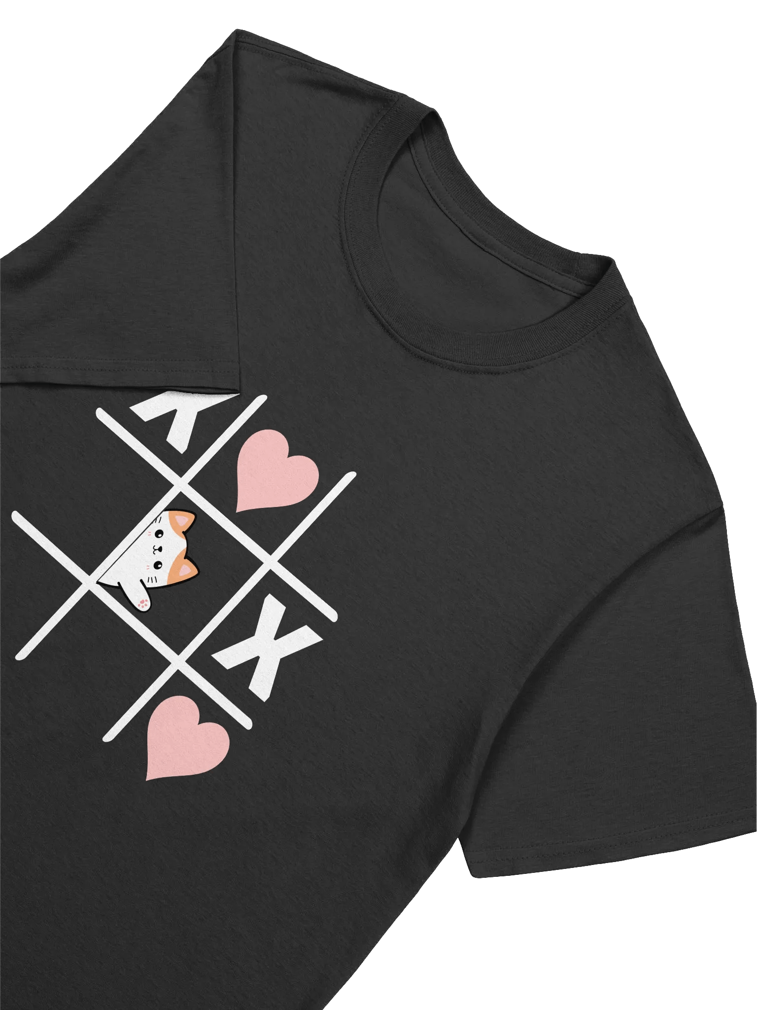 Cat Lover Tic Tac Toe Valentine’s Day Unisex T-Shirt product image (3)