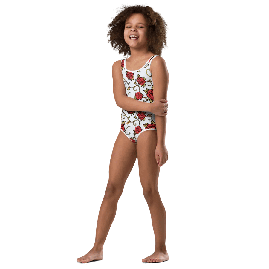 Rose Garden Dreams Kids Swimsuit product image (4)