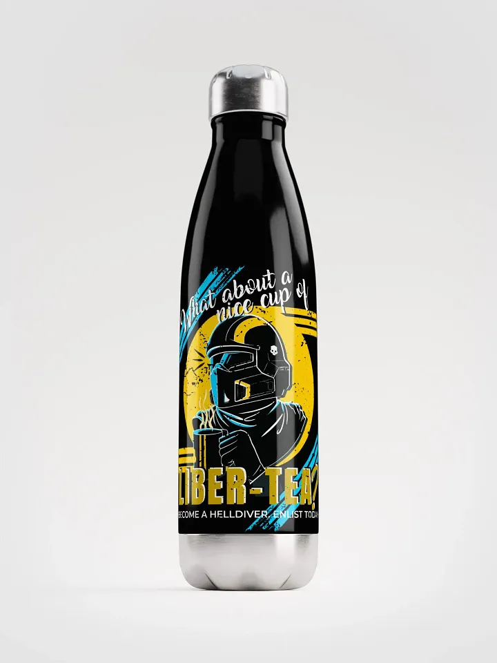 Helldivers 2 Stainless Steel Bottle | What About a Cup of Liber-Tea? Retro Design product image (1)