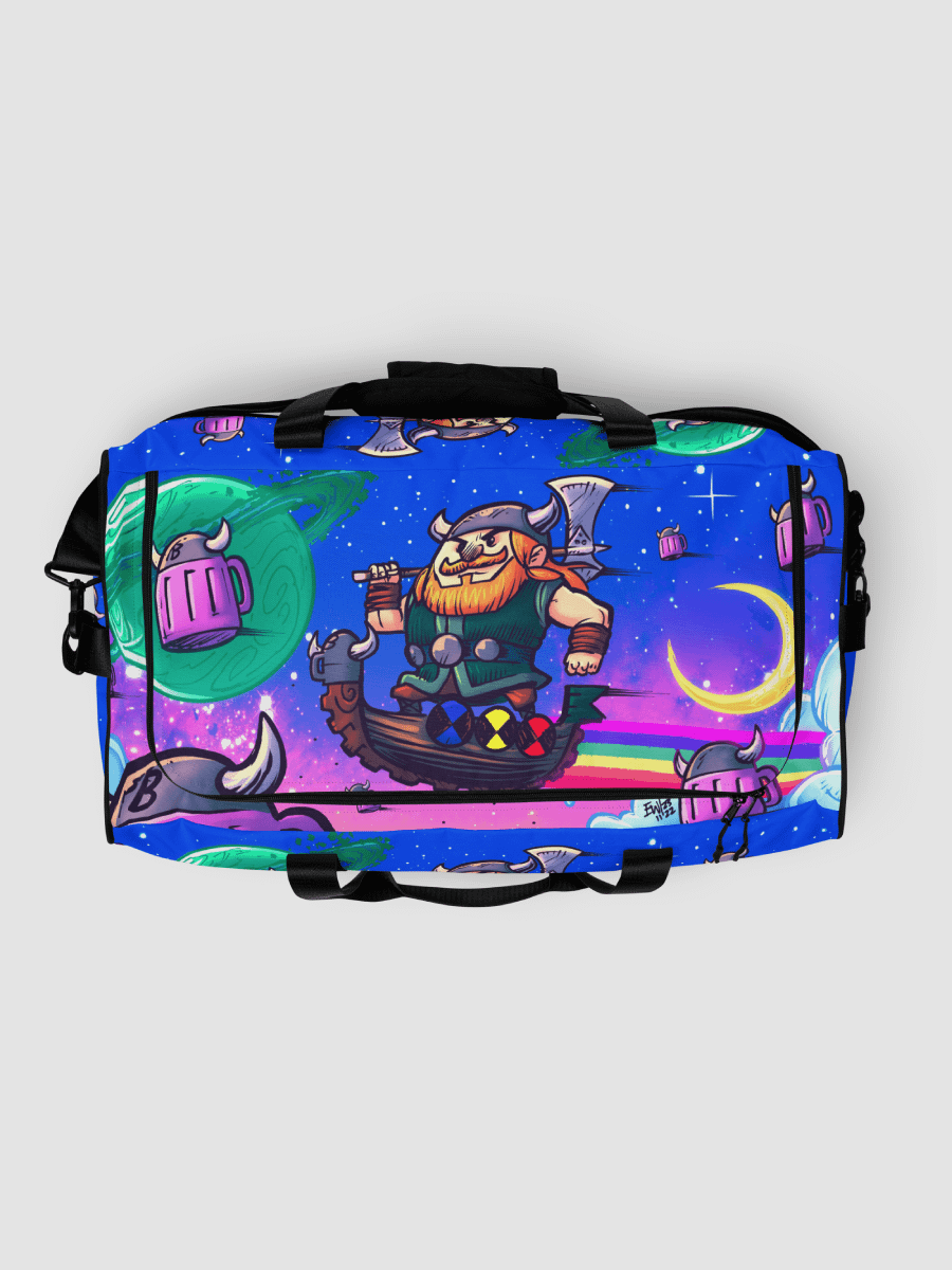 Flying Bumkin in viking war canoe All-Over Print Duffle Bag product image (7)