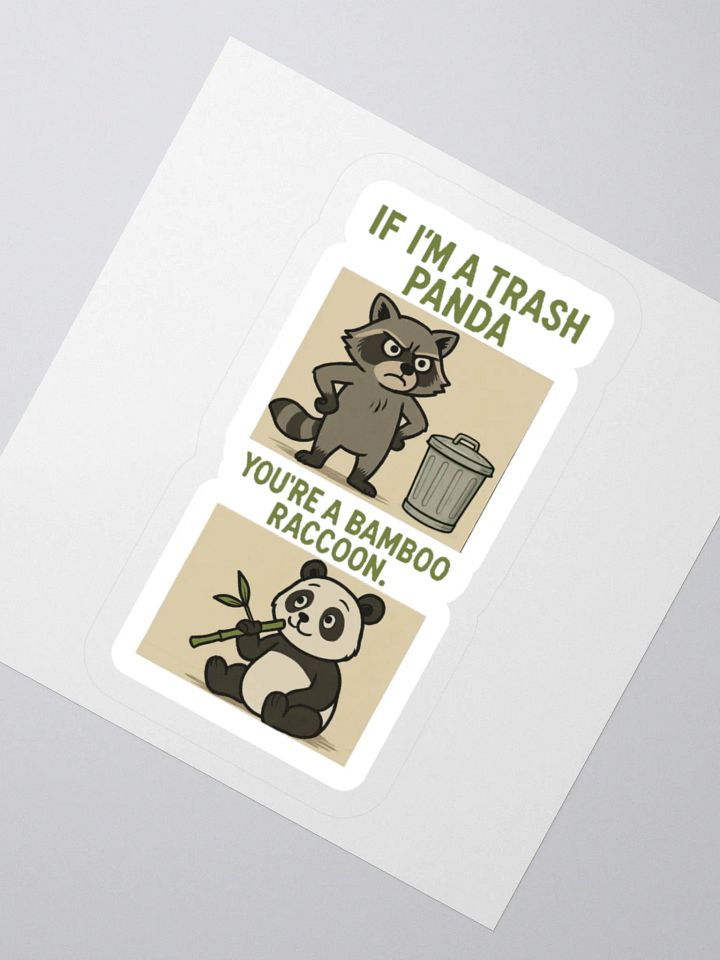 If I'm A Trash Panda You're A Bamboo Raccoon Sticker product image (5)