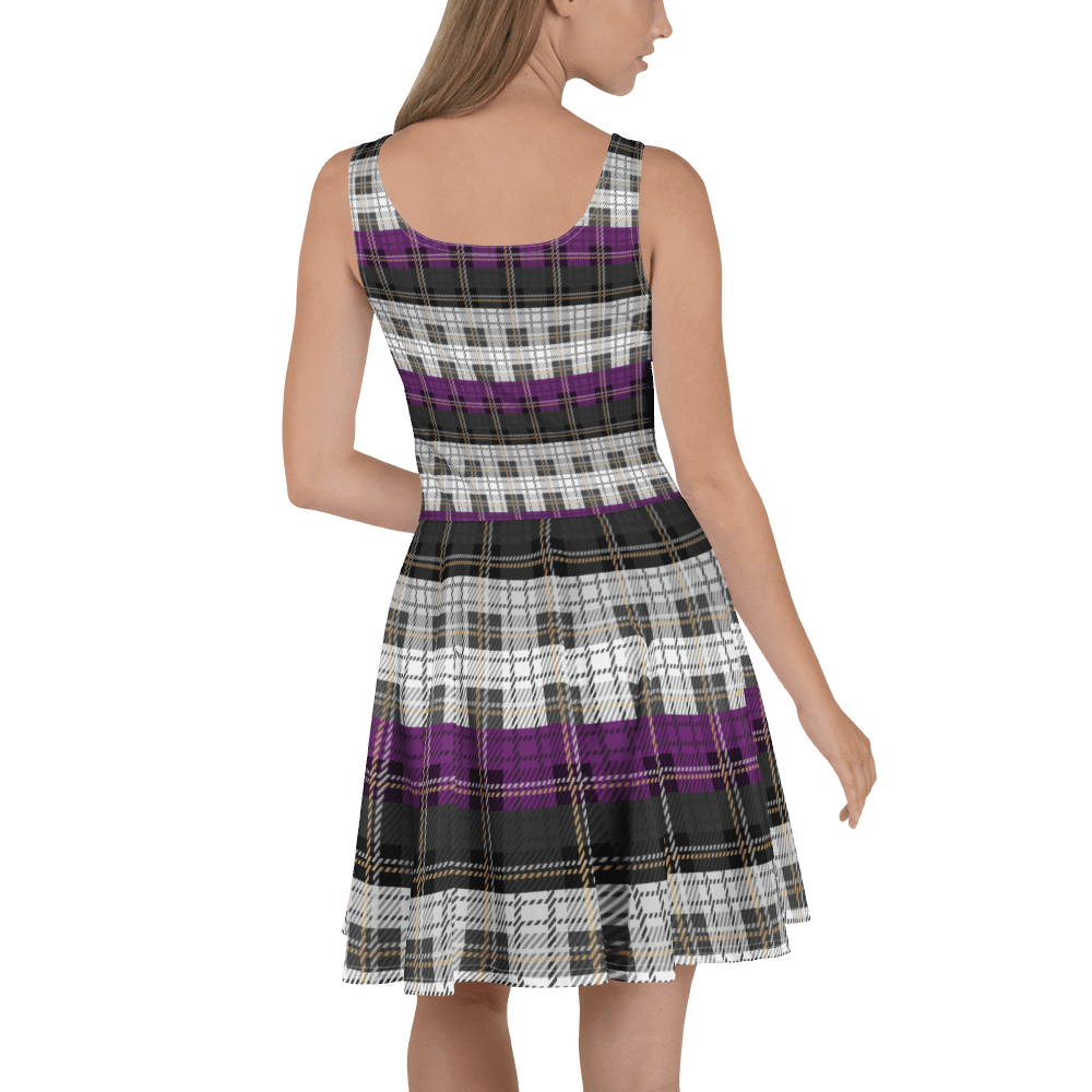 Asexual Pride Plaid Skater Dress product image (4)