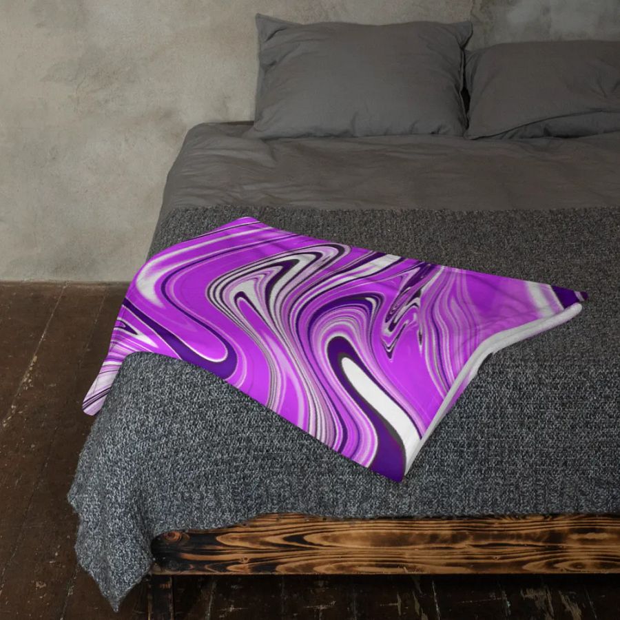 Throw Blanket - Purple Digital Fluid Art product image (12)