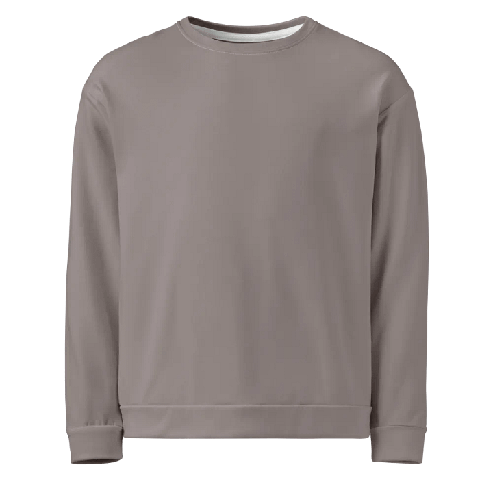 Plain Brownish Gray Light Summer Unisex Recycled Polyester Heavyweight Premium Sweatshirt by Treasure Pie product image (1)