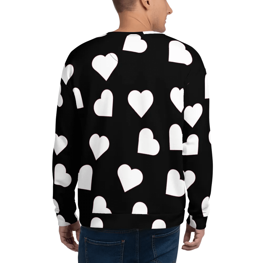 Love Pattern 5 Black and White Unisex Sweatshirt product image (10)