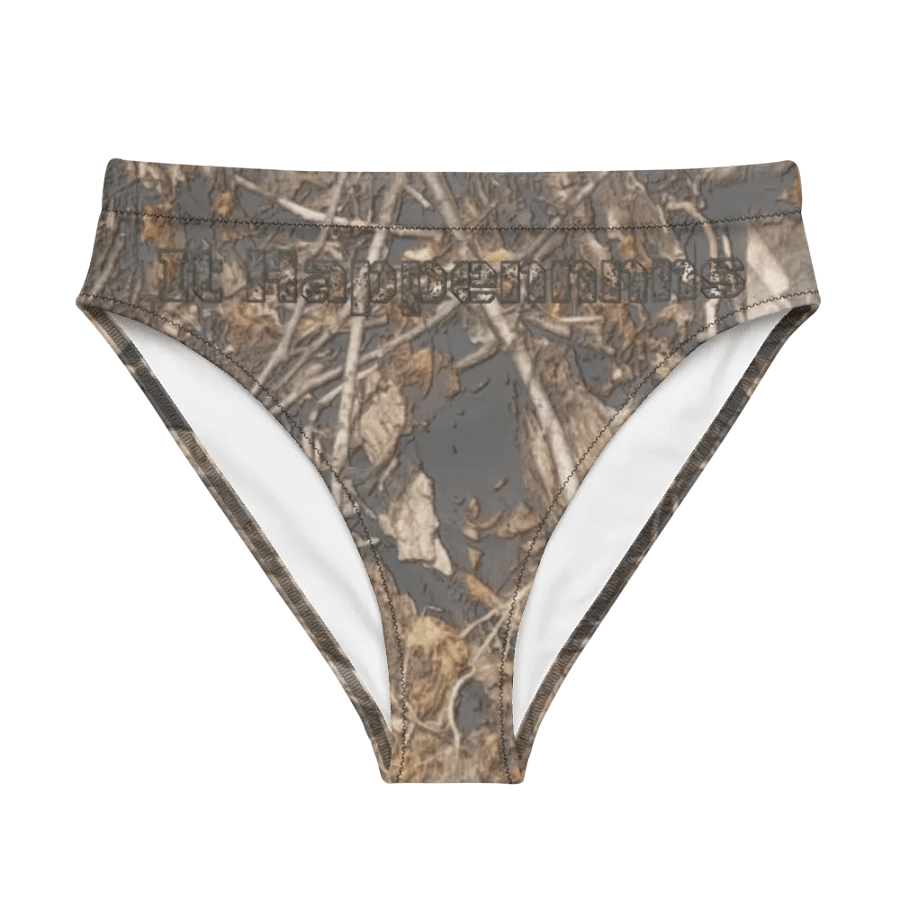 Recycled High Waisted Bikini Bottom - Dead Split - It Happennnns Camo product image (1)