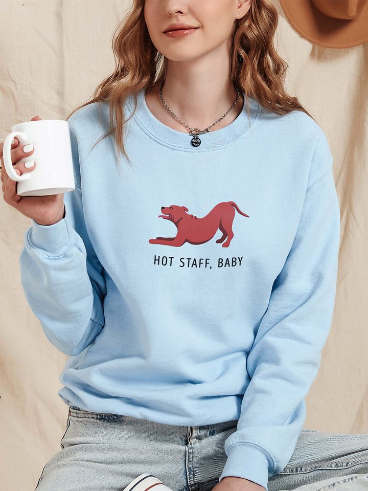 Hot Staff, Baby Sweatshirt (Embroidered) of a Staffordshire Terrier(Red) product image (2)
