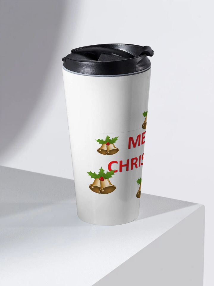 Golden Bells Merry Christmas Stainless Steel Travel Mug product image (2)