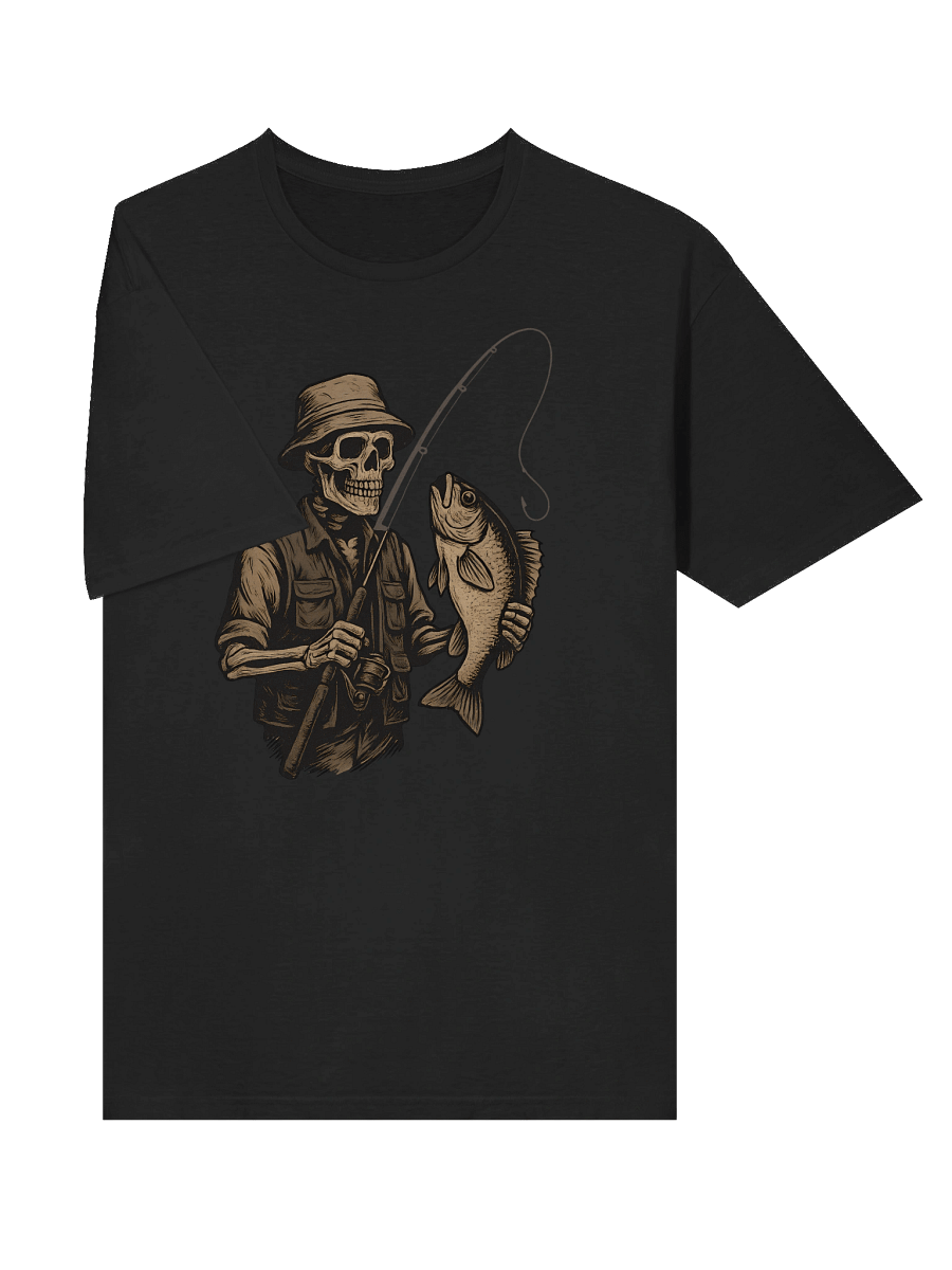 Skeleton Fishing T-Shirt – Bass Fisherman Graphic Tee for Anglers product image (9)