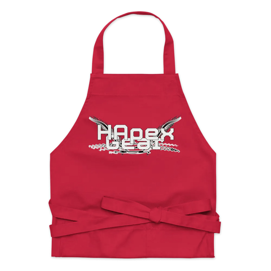 Organic Cotton Apron - White HApex Gear Black Logo product image (18)