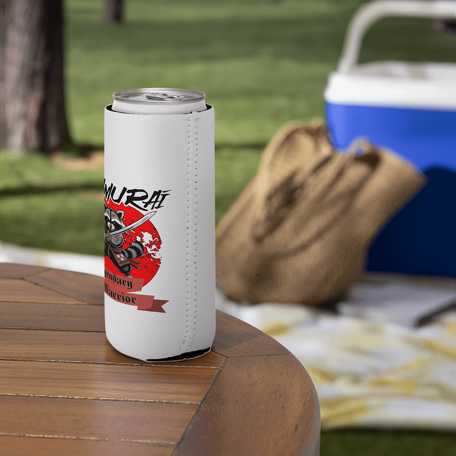 Samurai Legendary Warrior Raccoon Can Cooler product image (5)