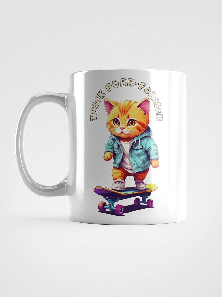 Novelty Graphic | White Coffee Mug | Trick Purr-Former product image (1)