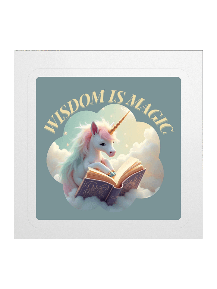 Wisdom Is Magic - Cute Unicorn Sticker product image (1)