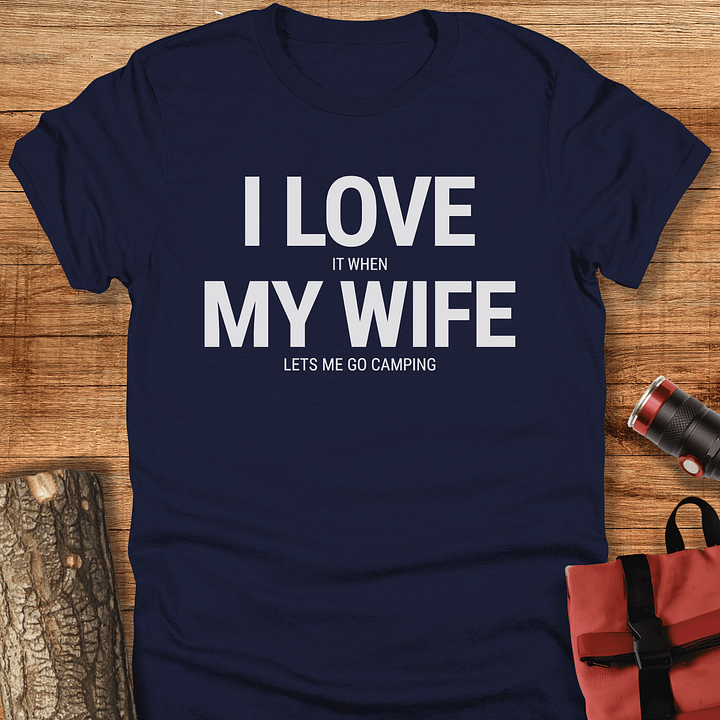 I love my wife, Camping t-shirt, Unisex product image (3)