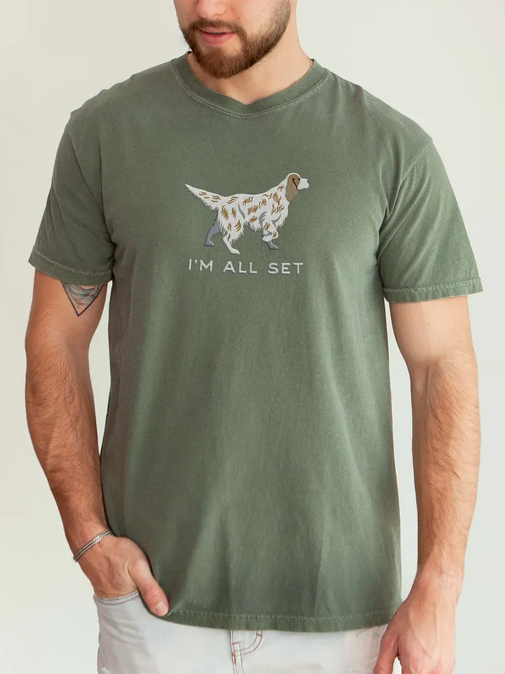 I'm All Set T-Shirt(Embroidered) of an English Setter(Brown) product image (2)