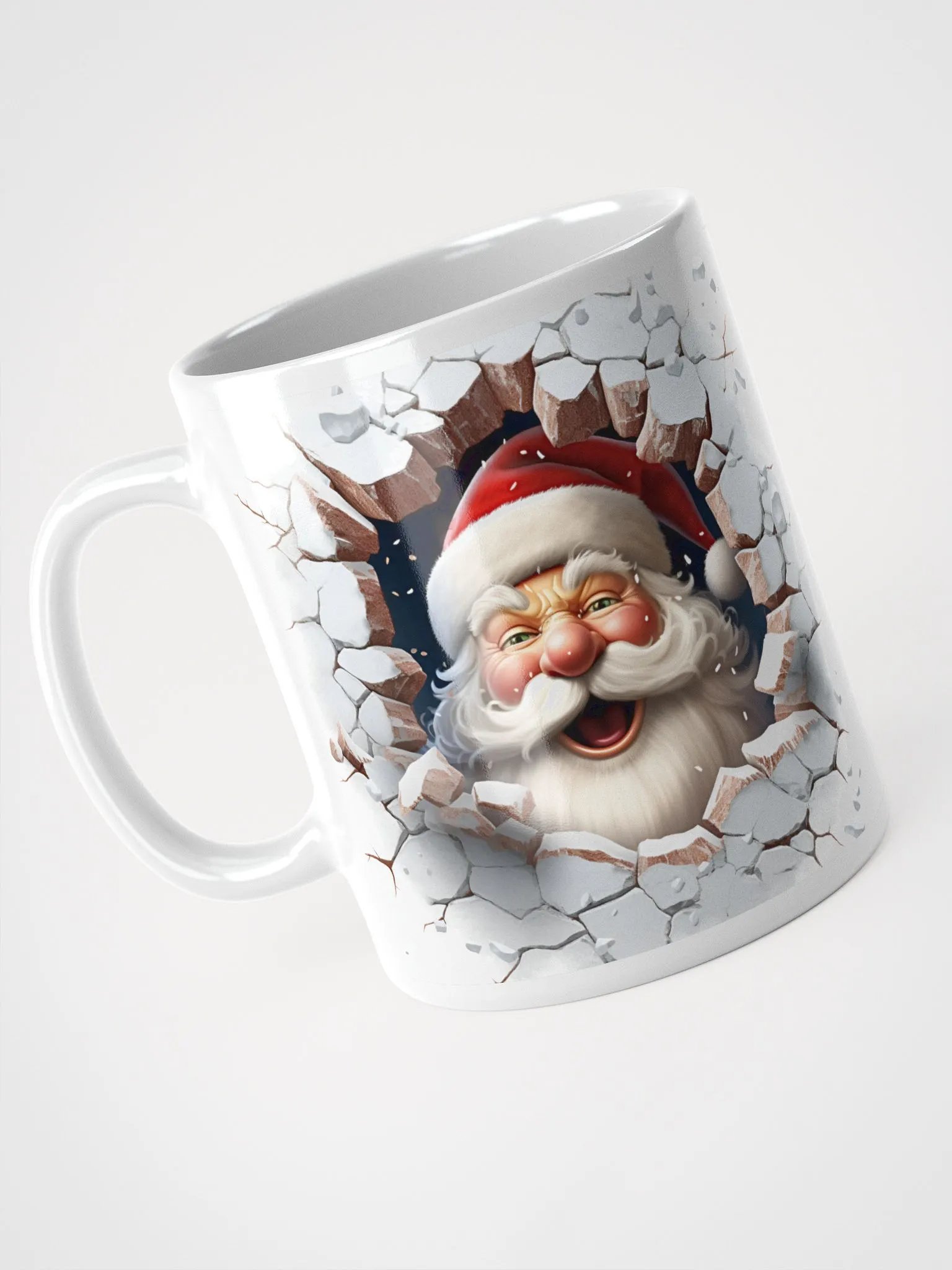 Santa Breakthrough 3D Christmas Mug - Jolly Double-Sided Illusion product image (3)