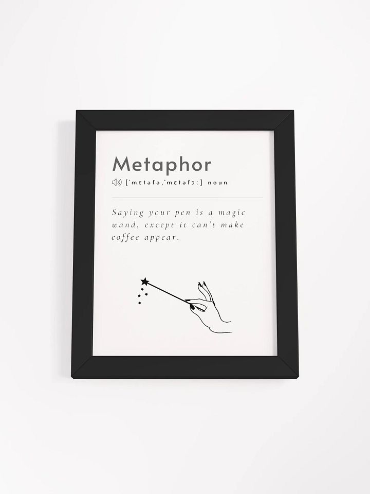 Metaphor Funny Definition Framed Matte Poster product image (2)