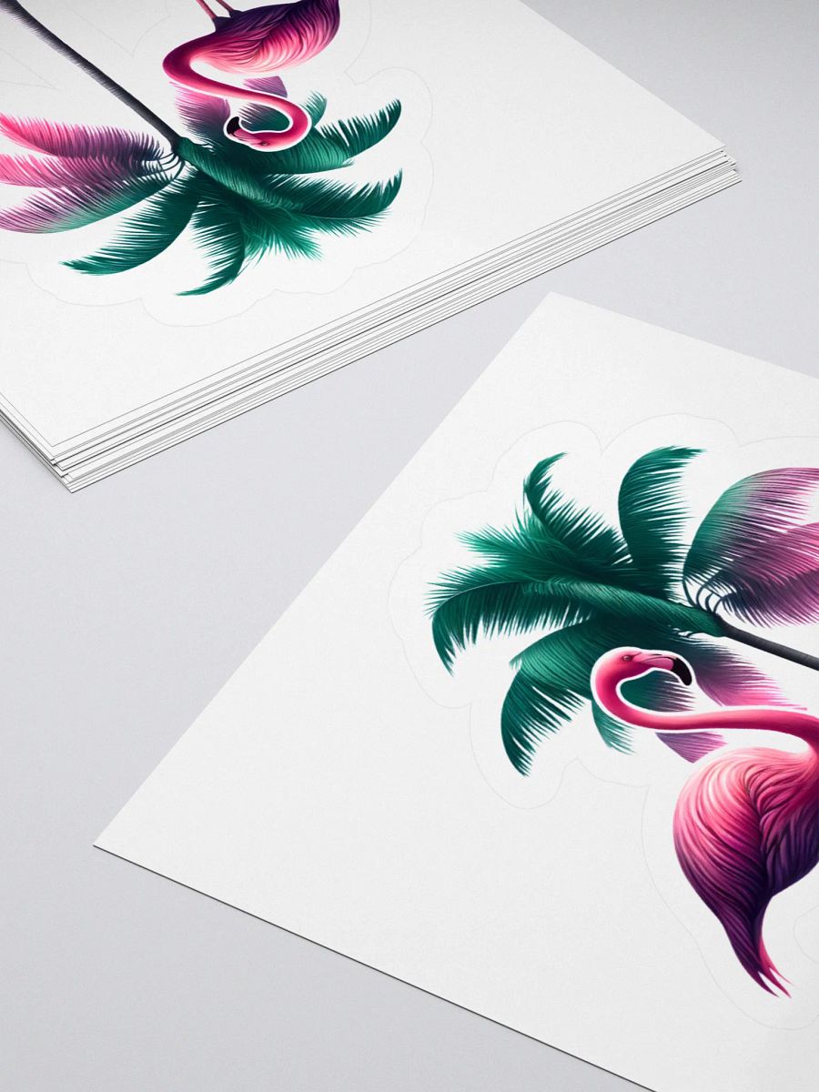Flamingo Palm Tree Sticker product image (10)