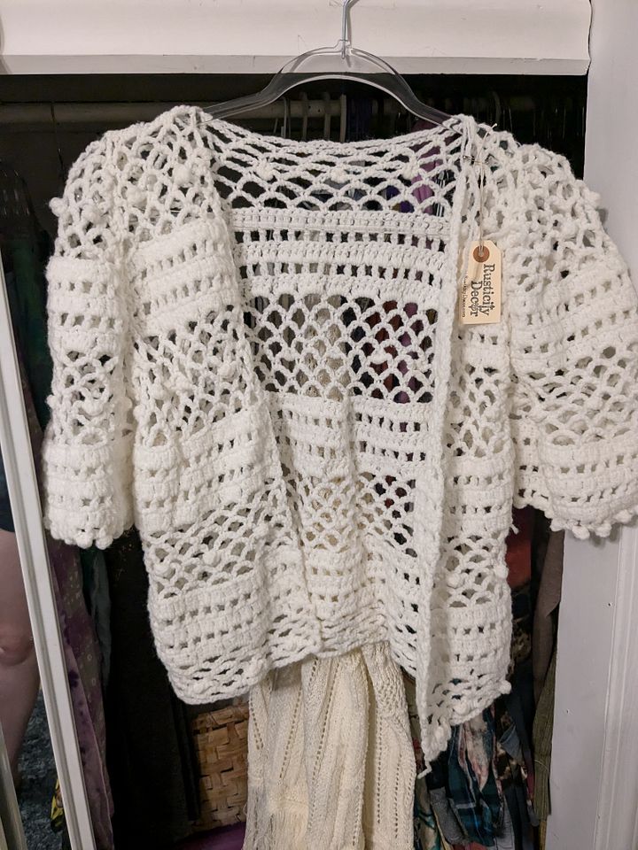 White Short Sleeve Cardigan product image (1)