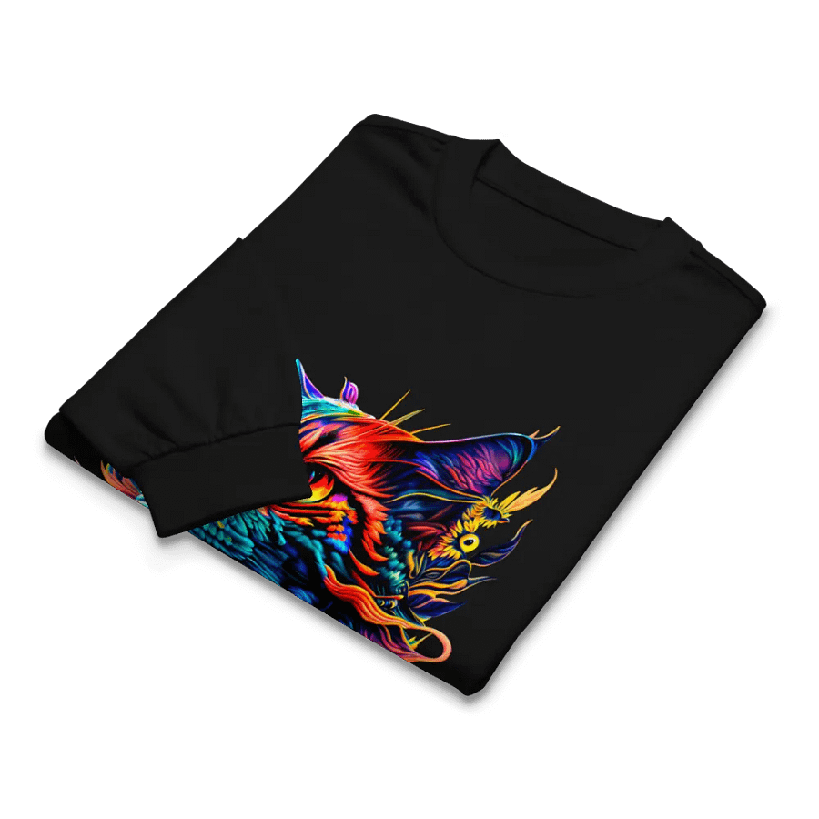 [Trippy Cat] Unisex Premium Heavyweight Long Sleeve Shirt product image (7)