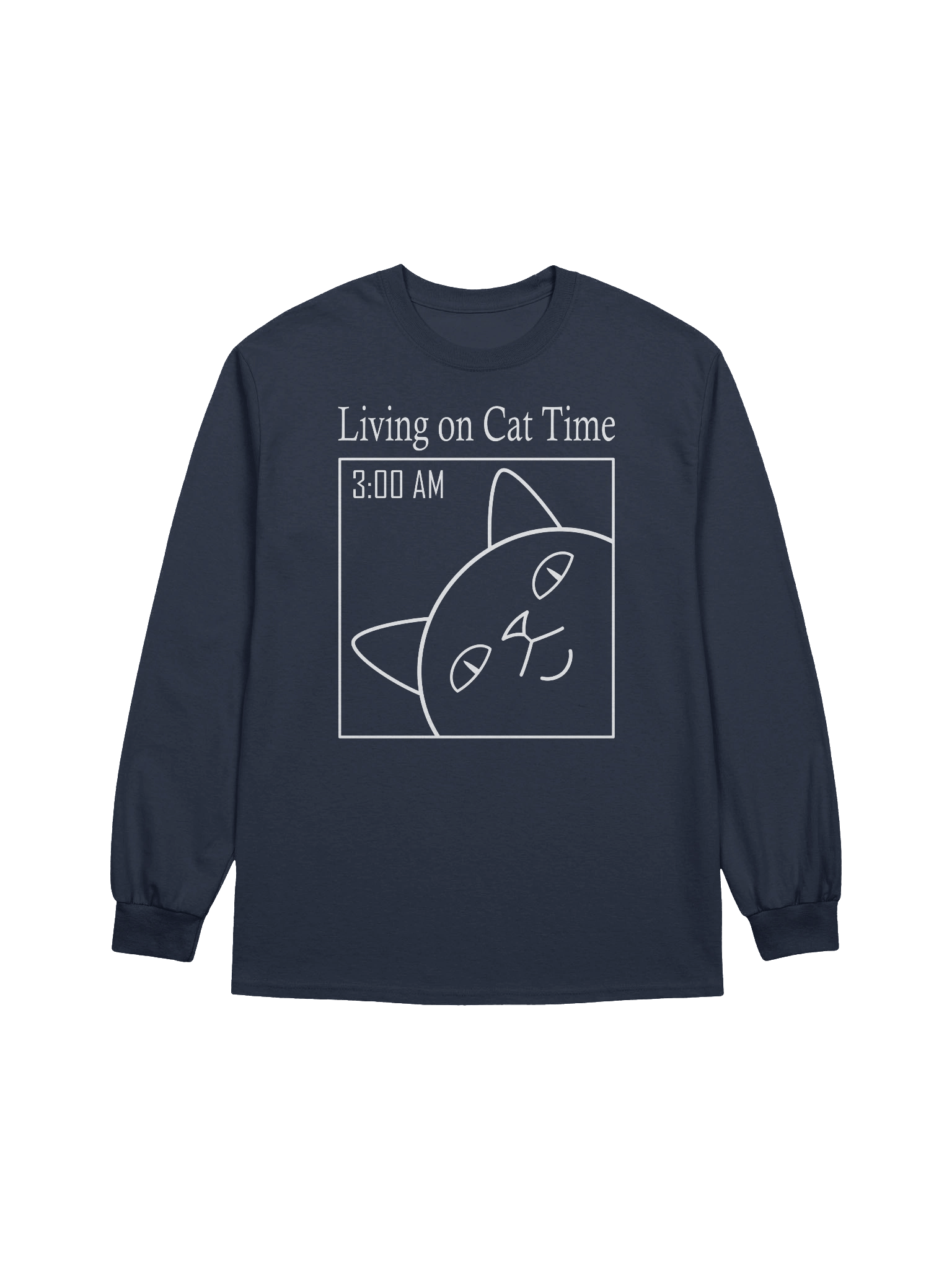 Living on Cat Time - Unisex Adult Long Sleeve T-shirt product image (3)