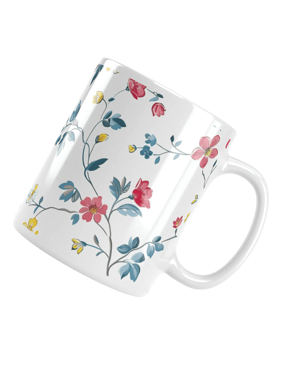Multicolor Floral White Glossy Ceramic Mug by Treasure Pie product image (11)