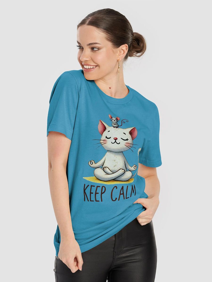 Keep Calm Cat and Mouse T-Shirt - Peaceful Yoga Design product image (5)