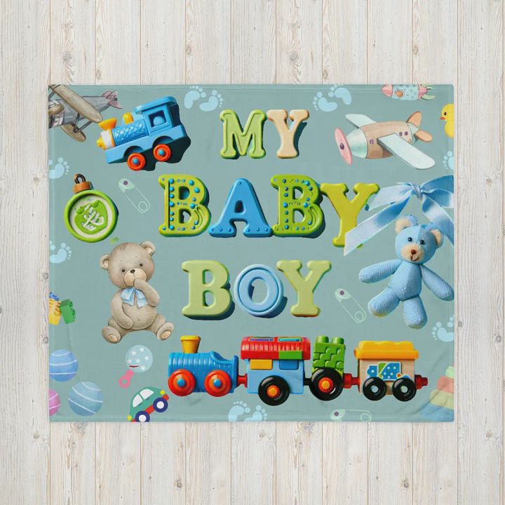 My Baby Boy Baby Throw Blanket product image (1)