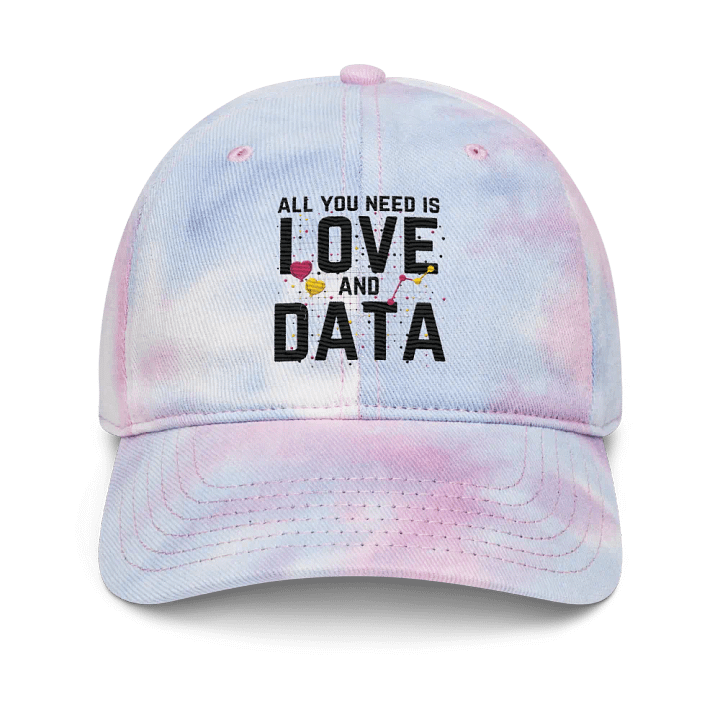 Groovy All You Need is Love And Data Sportsman Tie-Dye Dad Hat product image (2)