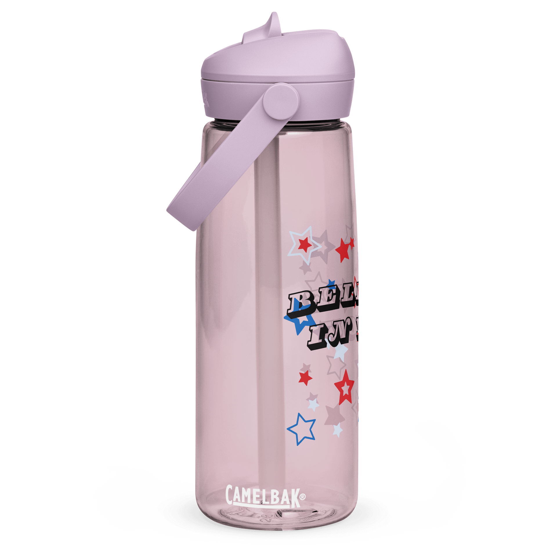 believe in you water bottle PINK product image (1)