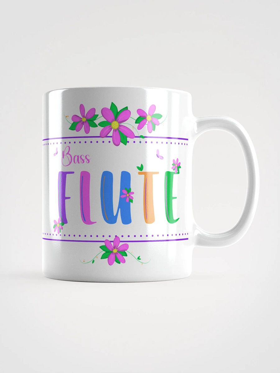 Floral Flutes White Glossy Mug - Bass product image (1)
