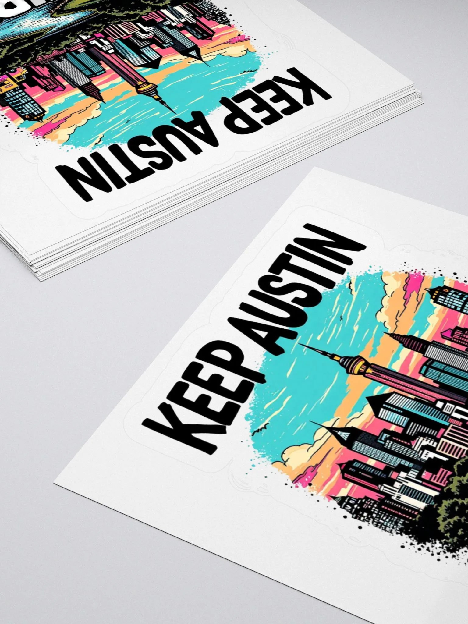 Keep Austin Weird Kiss Cut Stickers product image (11)