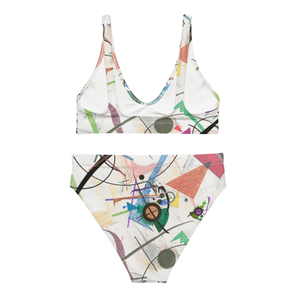 Abstract Lithographic Pattern Design High Waisted Bikini - V1 product image (1)