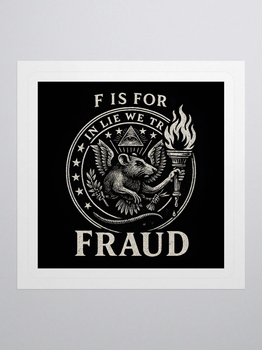F is for fraud sticker product image (1)
