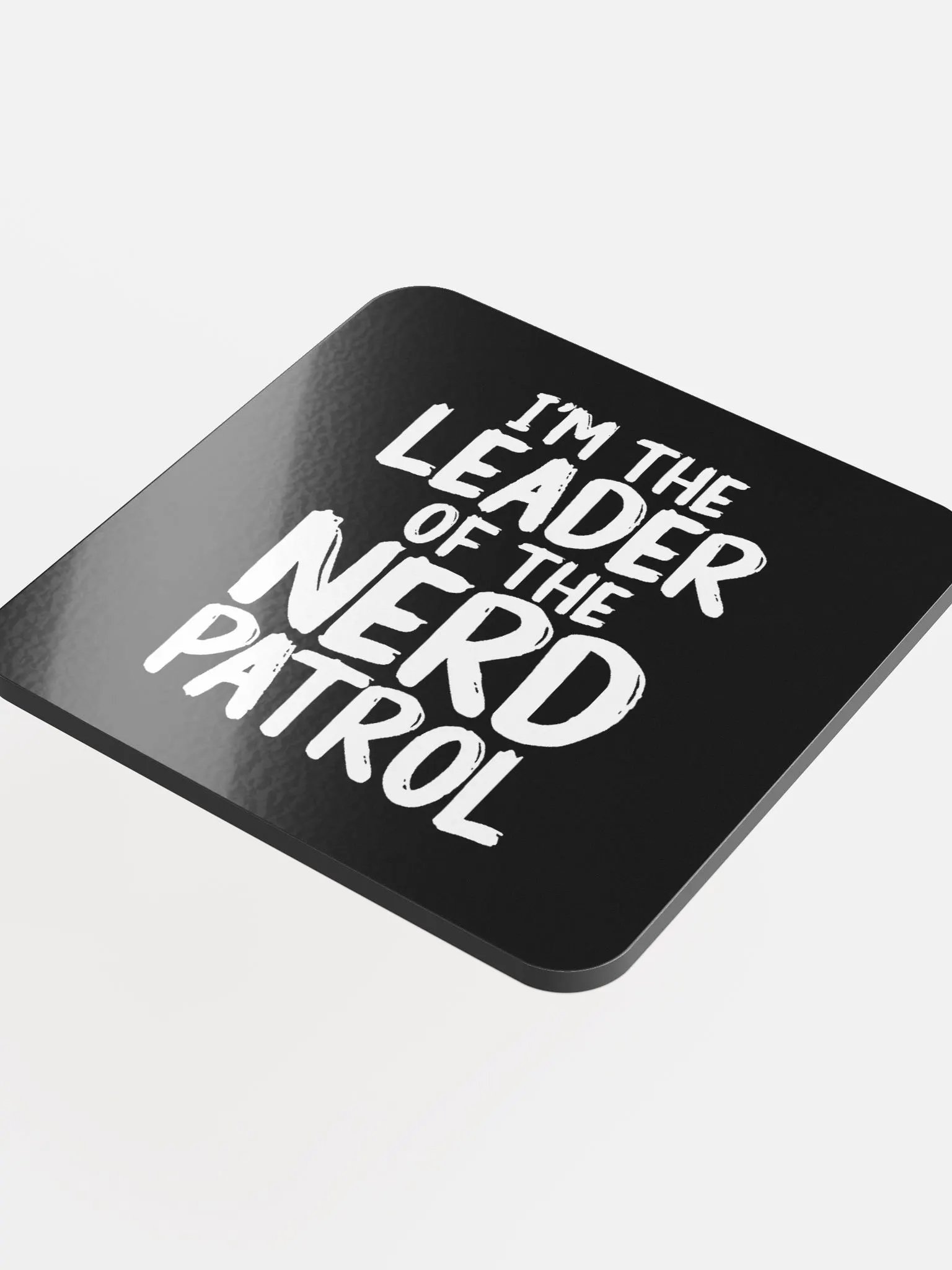 Nerd Patrol Leader Glossed Cork Coaster product image (4)