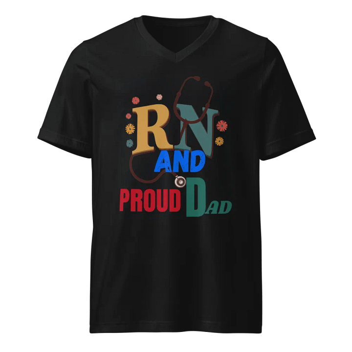 Proud RN Stethoscope V-Neck Tee product image (1)