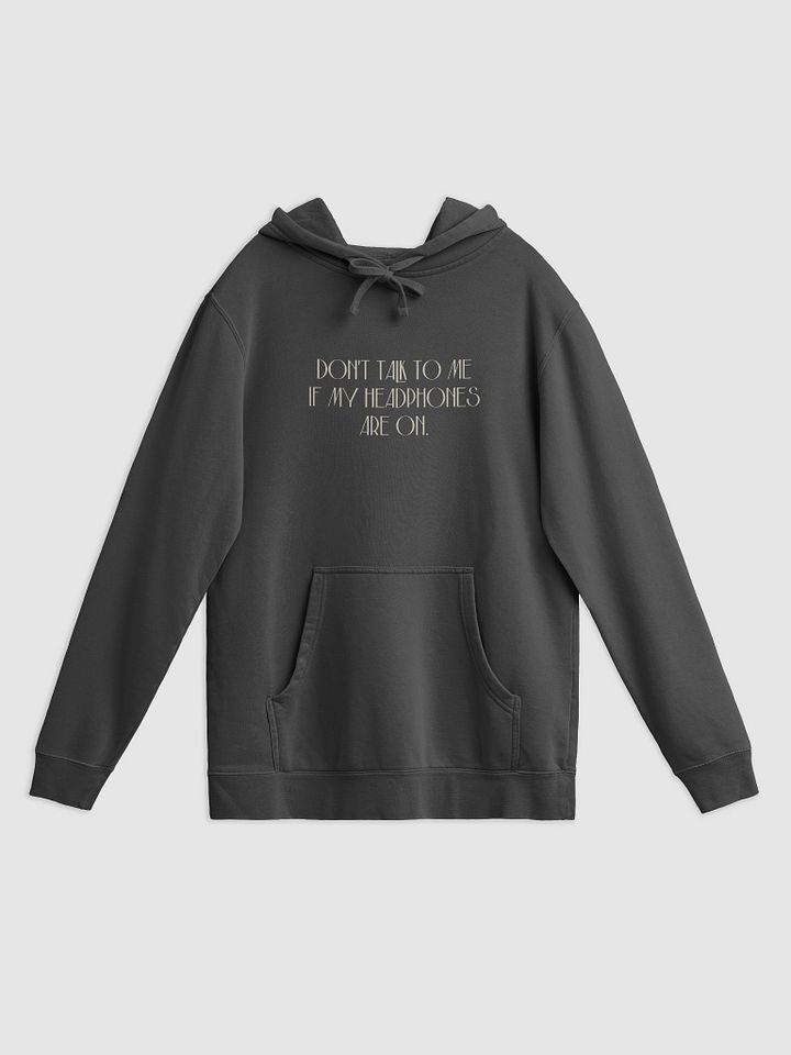 HEADPHONES ON (variant 16) printed pigment hoodie product image (5)