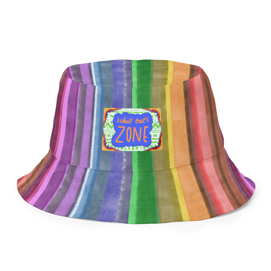 Cool Stripes and Fun Vibes Reversible All-Over Print Bucket Hat product image (4)