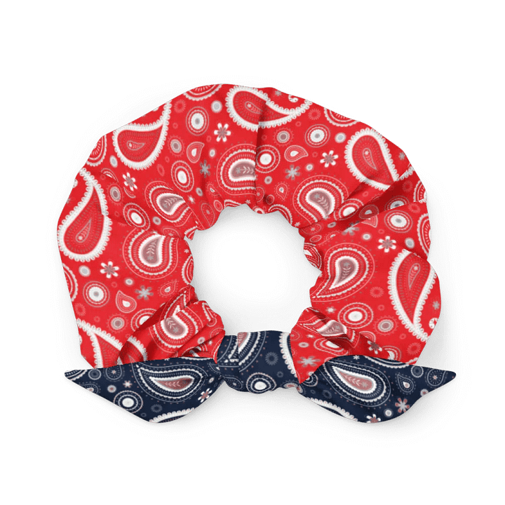 Red/Navy Paisley Dreams All-Over Print Scrunchie product image (1)