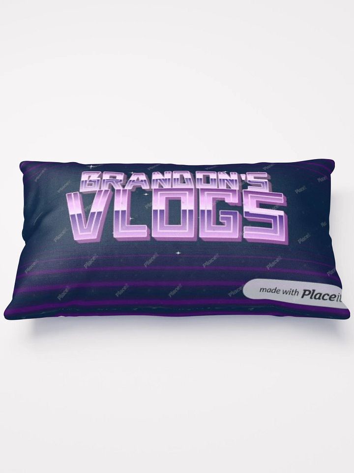 Brandon's vlogs Logo 80's style Pillow product image (2)