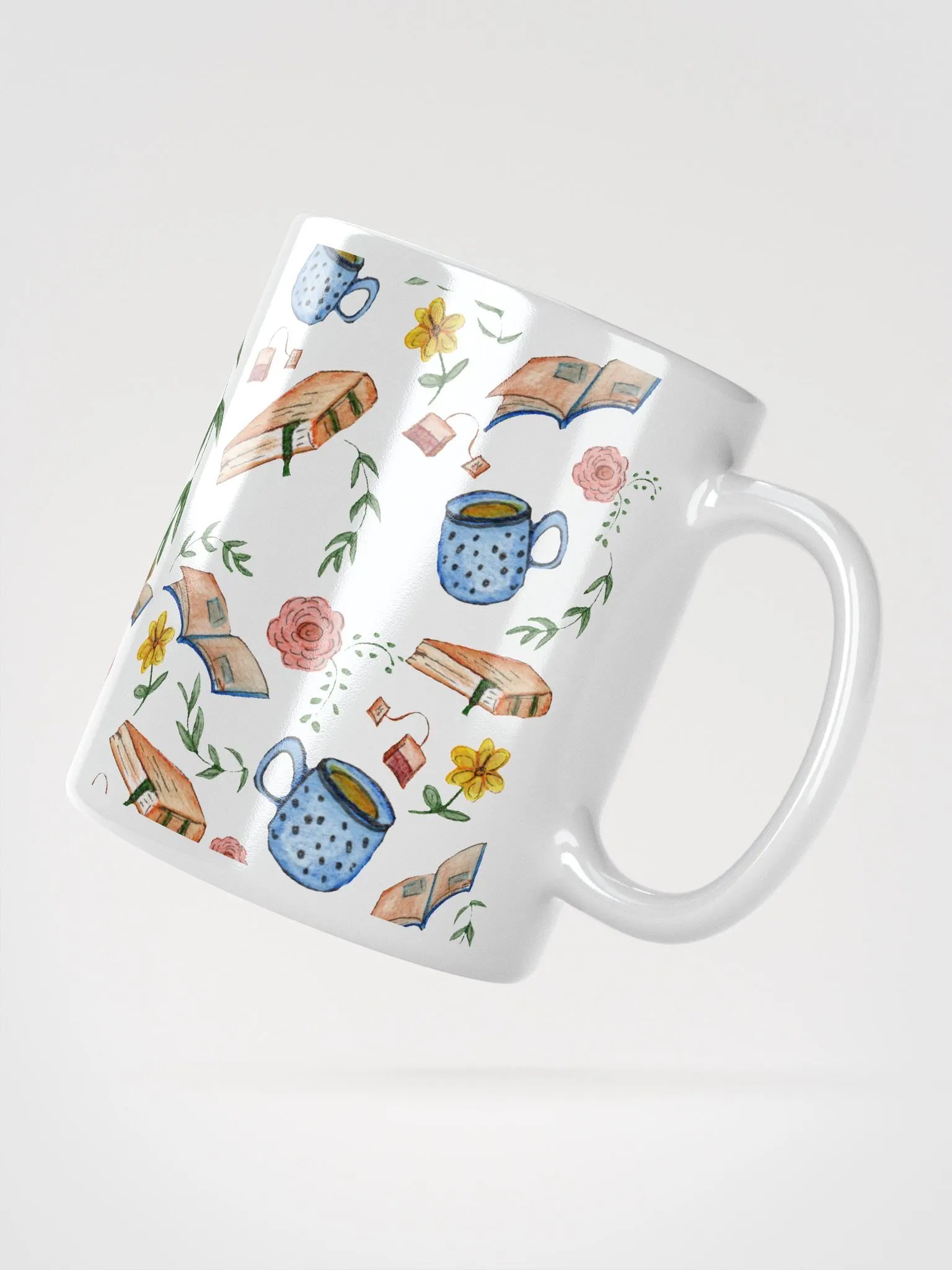Tea Time Fox White Mug product image (3)