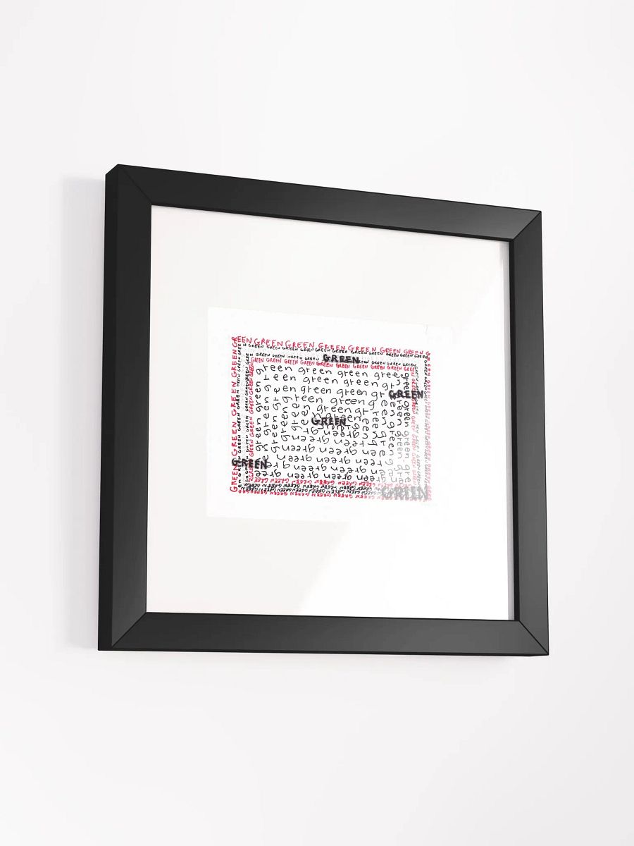 green Panel Card Print Framed product image (1)