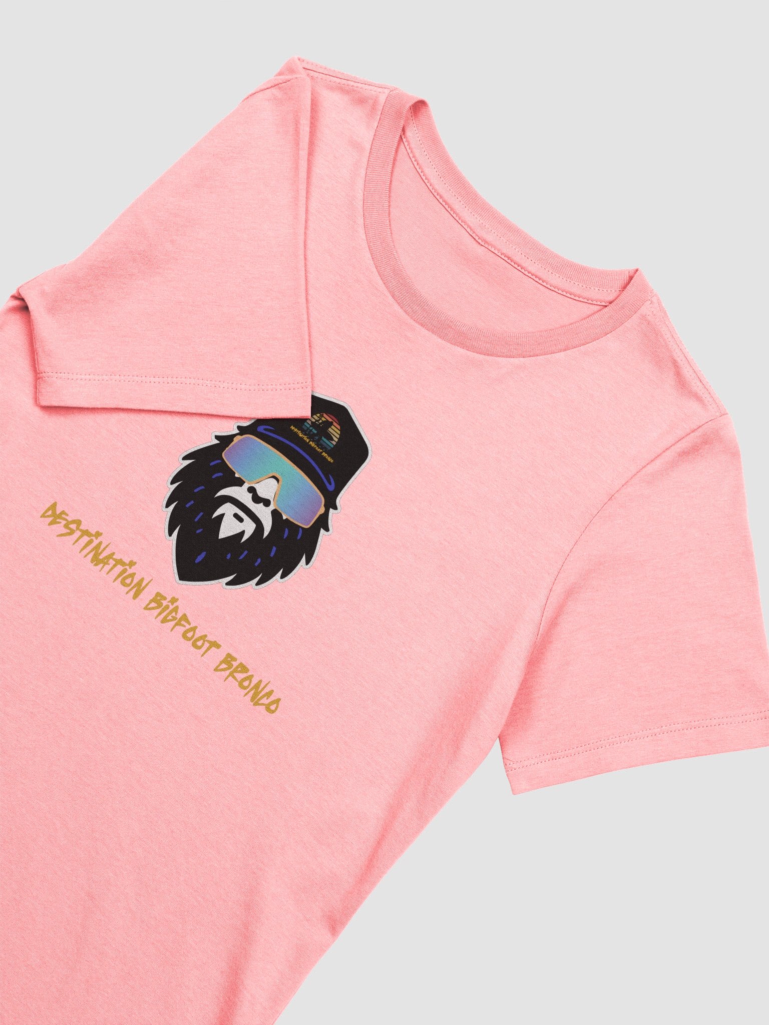 Destination Bigfoot Bronco Bigfoot Logo Bella+Canvas Women's Supersoft Relaxed-fit T-Shirt (Pink) product image (5)