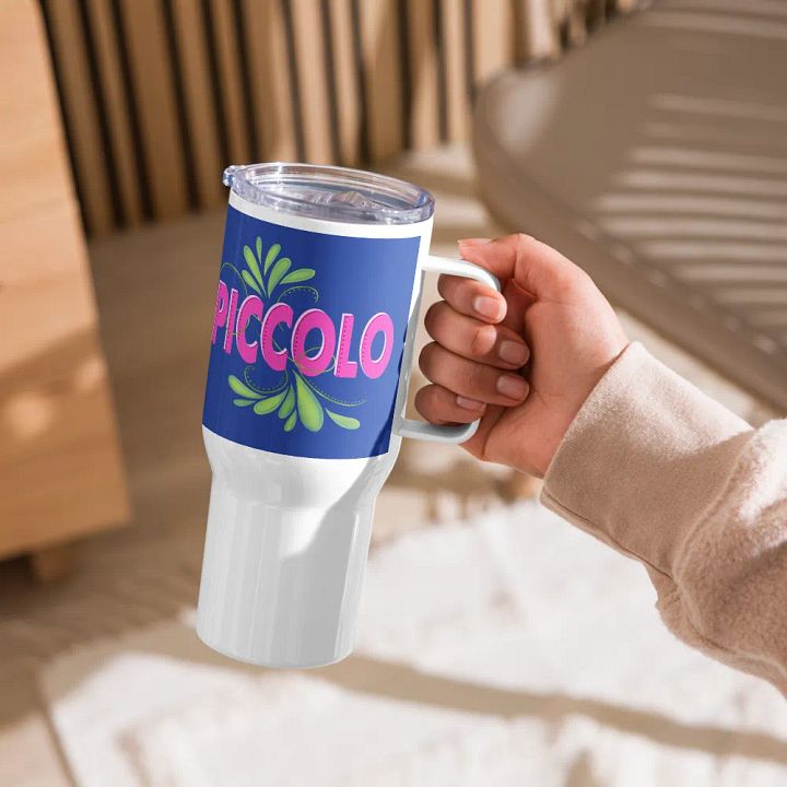 Flute Flourish Travel Mug with Handle - Piccolo product image (2)