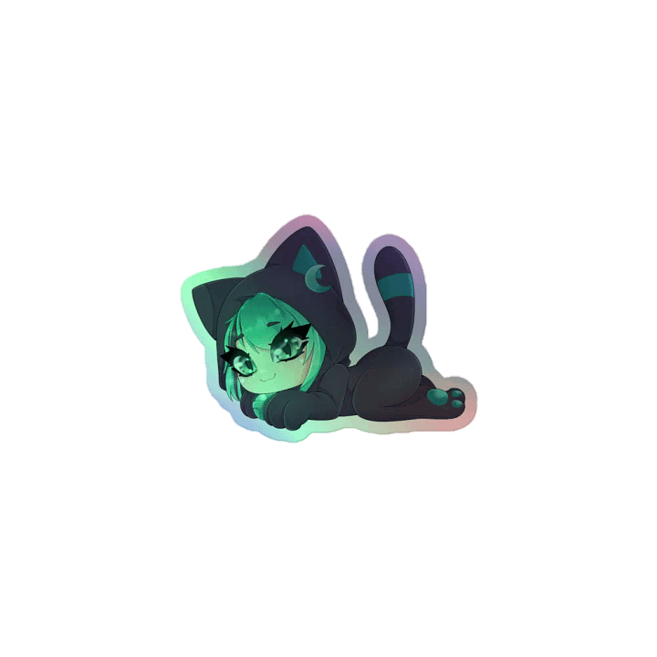 Sleepy Eepy Kitty Mintzey Holo Sticker product image (1)