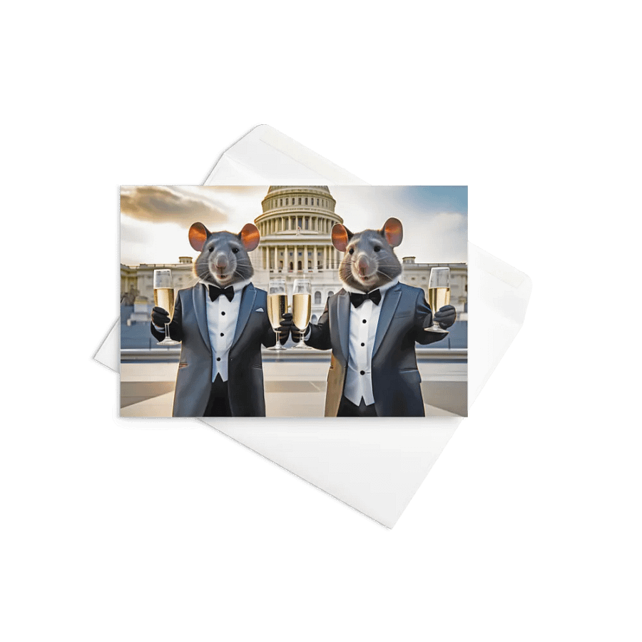 Two Cute Rats Celebrating at the US Capitol product image (9)