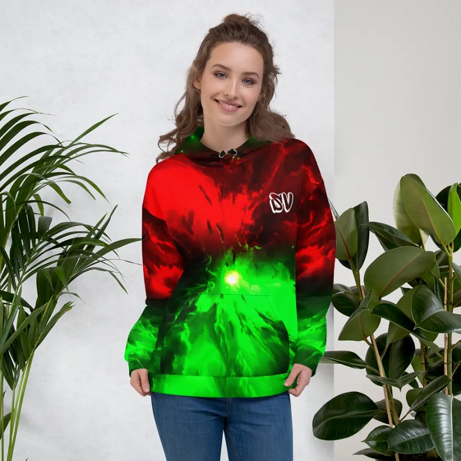 STRAIGHT VIBIN NEON COLOR FADE STYLE ICHIGO V ULQUIORRA HOODIE product image (5)