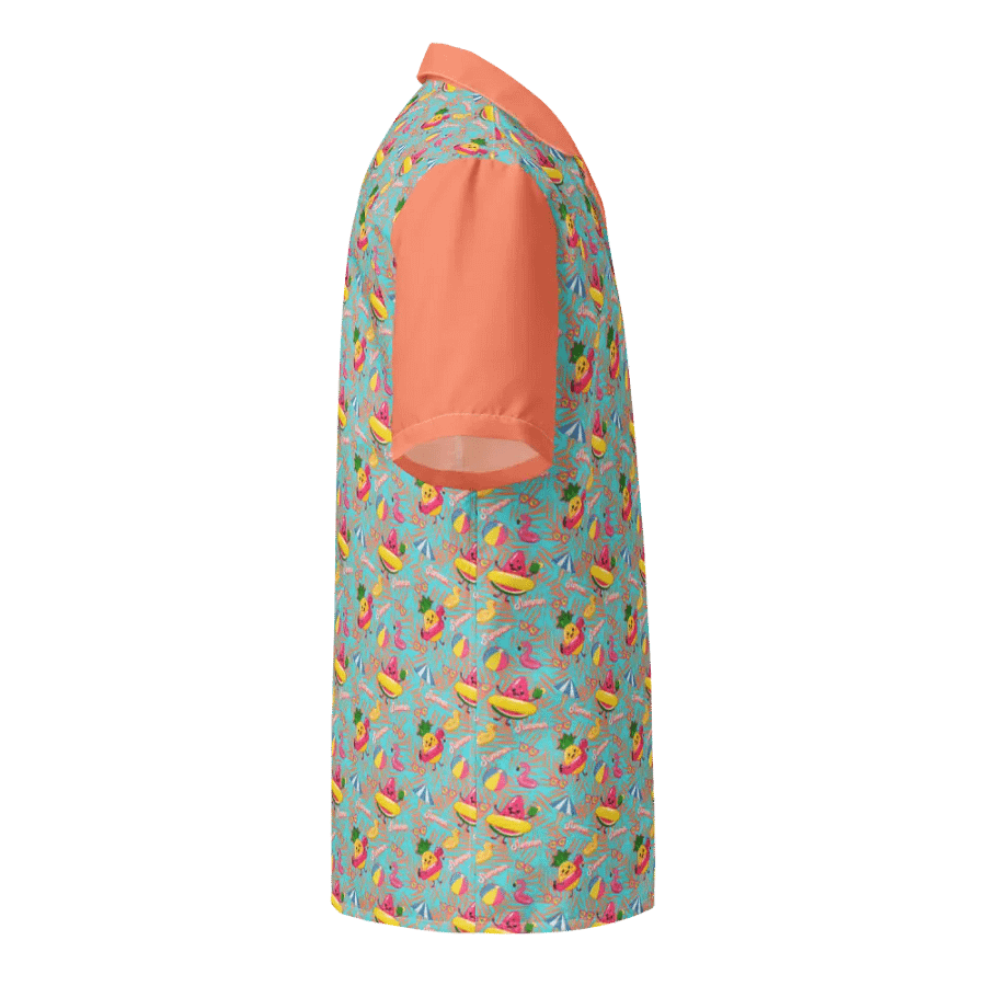 Funny Floaties Summer Hawaiian Women's Button Shirt product image (7)